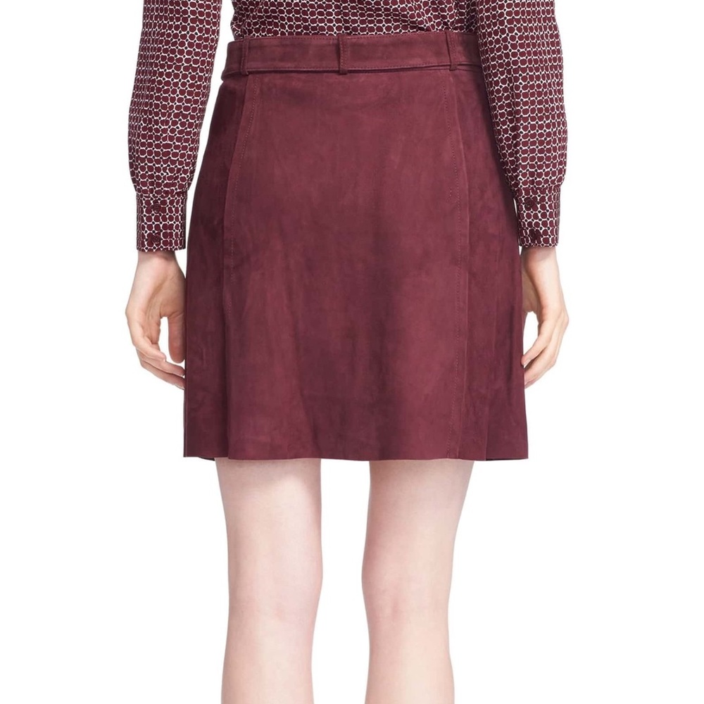 ♠️🆕 kate spade KSNY ♤ Suede A-line Skirt ♤ Wine - Picture 7 of 8